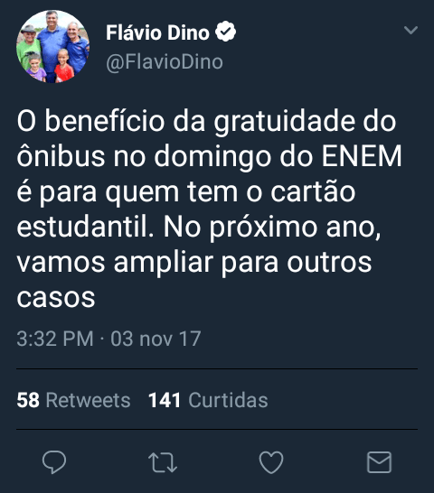 Governador do Maranhão anuncia ônibus de graça no dia do Enem 