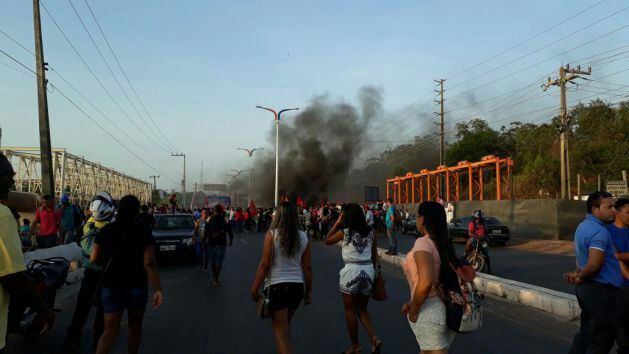 Manifestantes protestam contra a Reforma da Previdência no Itaqui&nbsp;Bacanga