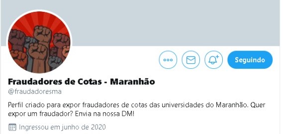 Perfil do Twitter expõe pessoas brancas que fraudaram as cotas de Universidades da&nbsp;Maranhão