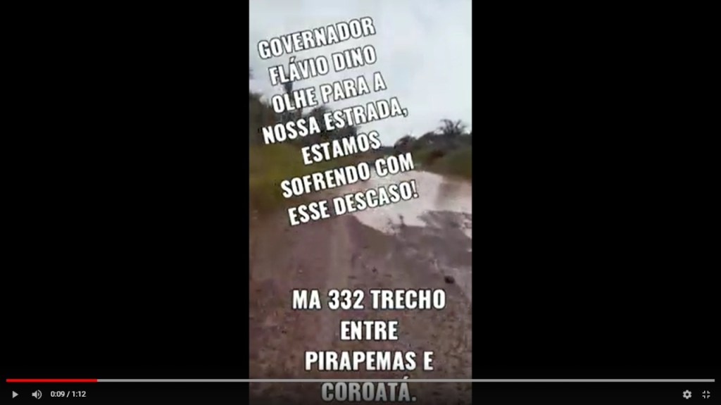 Moradores denunciam falta de infraestrutura na MA 332 em&nbsp;Pirapemas