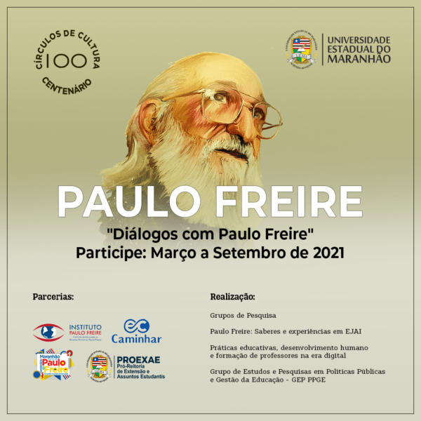 Inscrições abertas para evento do Projeto Círculos de Cultura: Diálogos com Paulo&nbsp;Freire