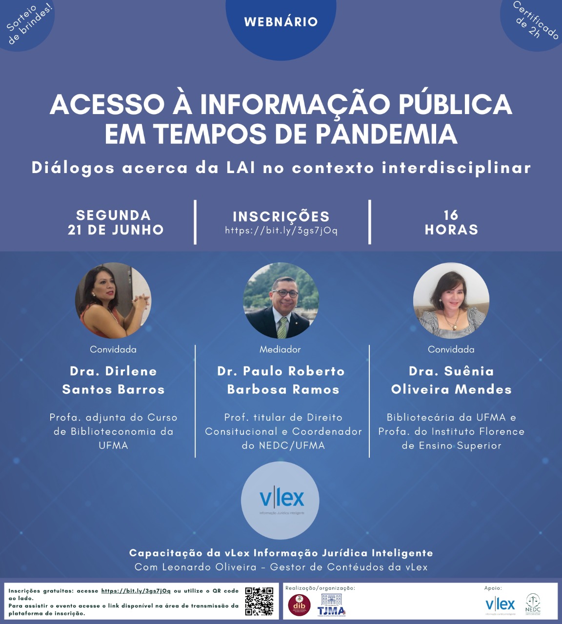 TJMA e UFMA promovem Webinário sobre acesso à informação em tempos de pandemia