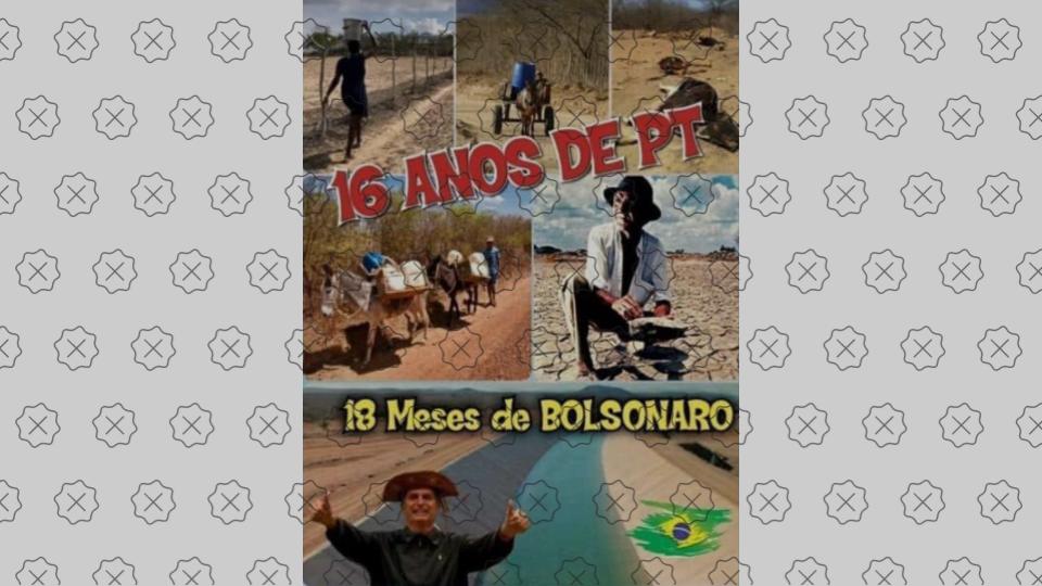 Posts atribuem a Bolsonaro obra de transposição do São Francisco concluída em 2015