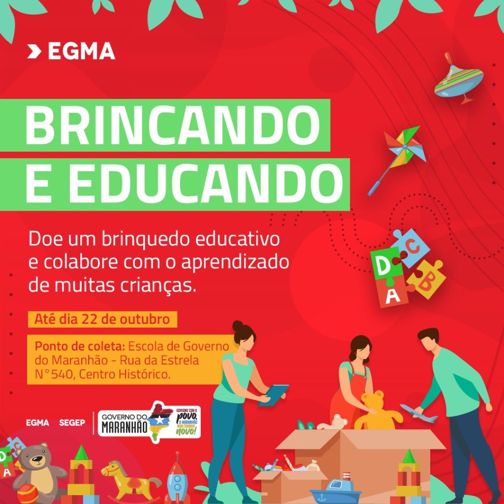 EGMA realiza arrecadação de brinquedos educativos até dia 22 de&nbsp;outubro
