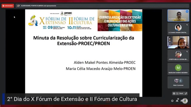 Webinário “Resolução Proec/Proen Curricularização” debateu sobre a minuta da resolução da extensão, no segundo dia de Fórum de Extensão e&nbsp;Cultura