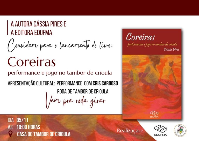 Livro sobre coreiras do tambor de crioula será lançado nessa sexta-feira, 5, às 19h, na Casa do Tambor de&nbsp;Criola