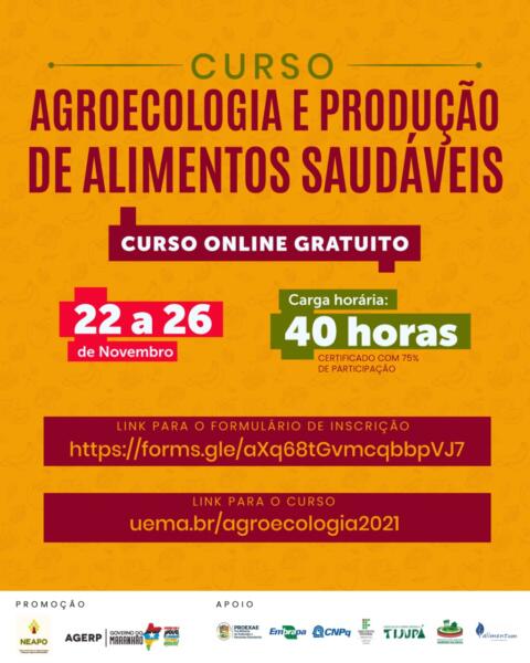 UEMA realizará o Curso Agroecologia e Alimentos&nbsp;Saudáveis