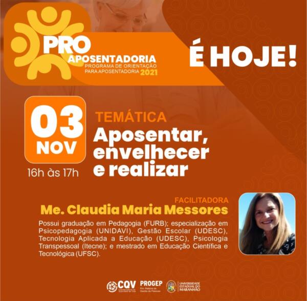 PROGEP promove hoje a palestra “Aposentar, envelhecer e&nbsp;realizar”