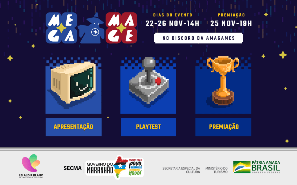 MEGA MAGE: Evento online e gratuito celebra a história dos jogos&nbsp;maranhenses