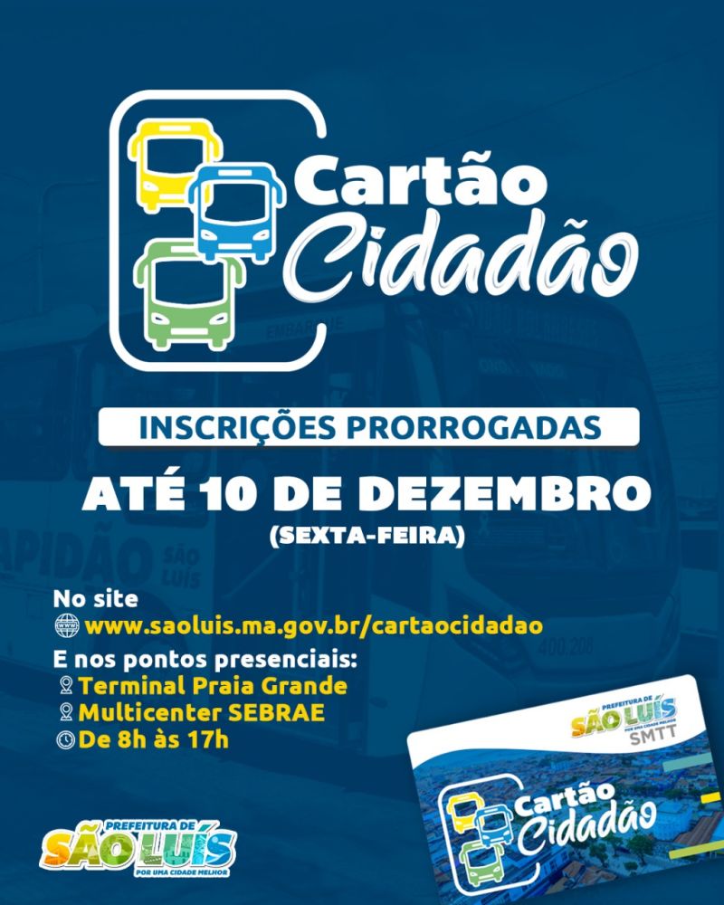 Inscrições para o programa Cartão Cidadão é prorrogada até sexta&nbsp;(10)