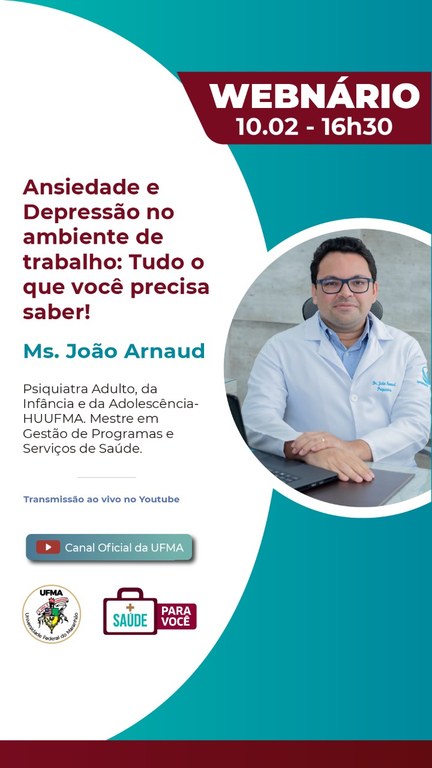 Webinário sobre ambiente e depressão no ambiente de trabalho será realizado na quinta-feira&nbsp;(10)