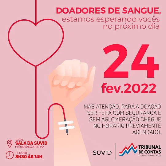 Suvid realiza nova coleta de sangue nesta quinta-feira&nbsp;(24)