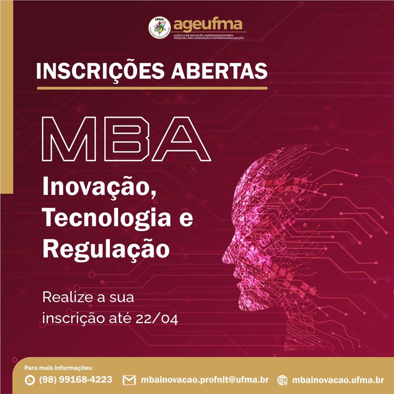 Inscrições para o curso de MBA em Inovação, Tecnologia e Regulação vão até dia 22 de&nbsp;abril