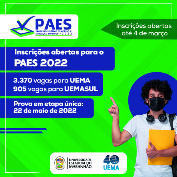 Inscrições para o PAES 2022 encerram nesta sexta&nbsp;(04)