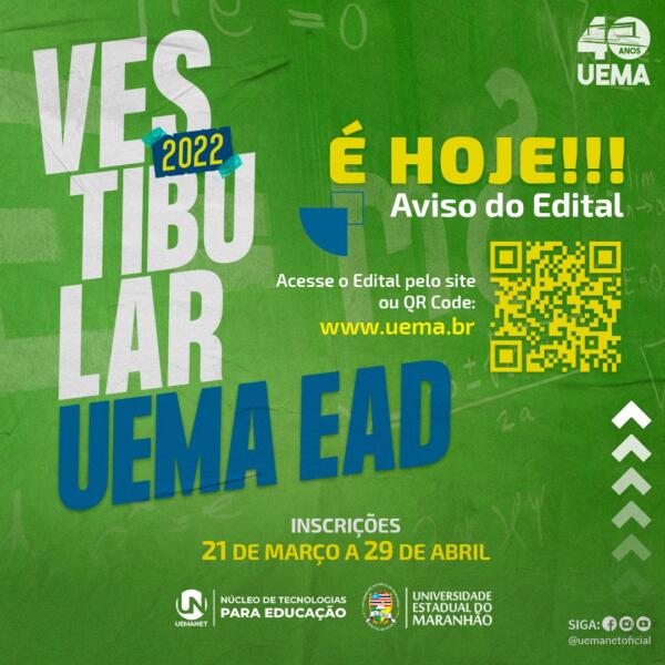UEMA divulga edital do Vestibular EaD&nbsp;2022