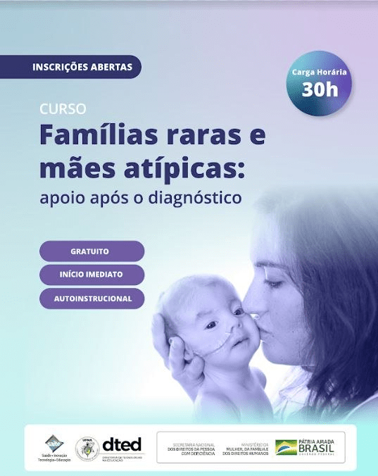 Inscrições abertas para curso que evidencia o papel das mães no auxílio aos pacientes com Doenças Raras; elas representam 81% das cuidadoras no&nbsp;país