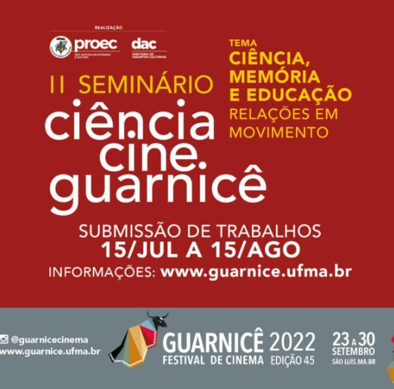 Abertas as submissões de trabalhos para o Seminário Ciência Cine&nbsp;Guarnicê