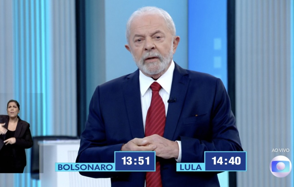 Lula no debate da Globo: “Estou aqui em nome dos trabalhadores e dos estudantes”