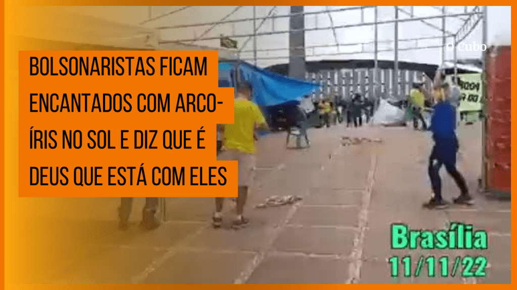 Bolsonaristas ficam encantados com arco-íris no sol e diz que é Deus que está com&nbsp;eles