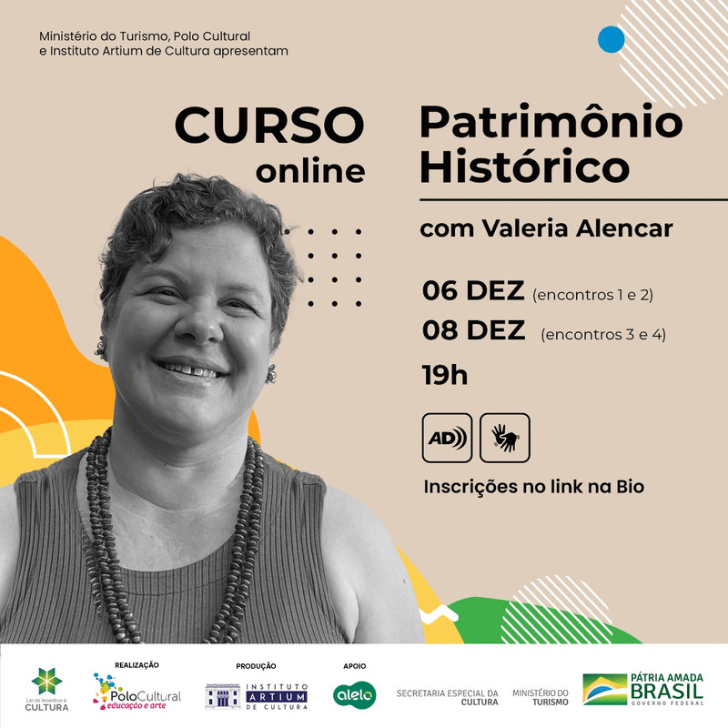 Curso online sobre Patrimônio Histórico acontece dias 6 e 8 de&nbsp;dezembro