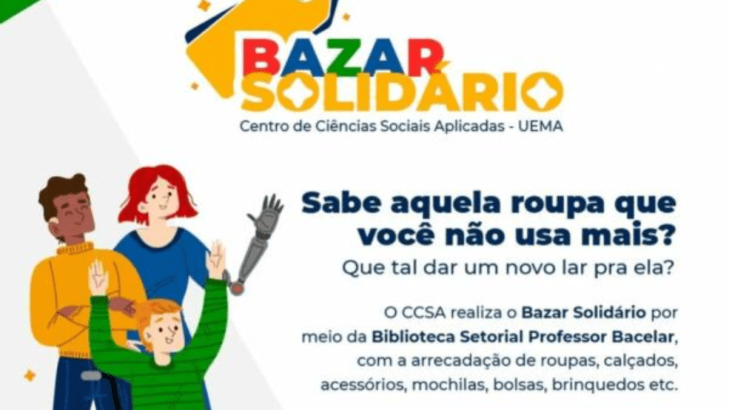 Bazar Solidário na UEMA: doações até sexta-feira&nbsp;(28)