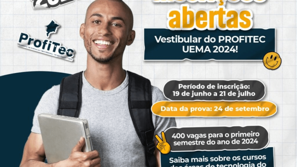 Inscrições abertas para Vestibular ProfiTec UEMA&nbsp;2024