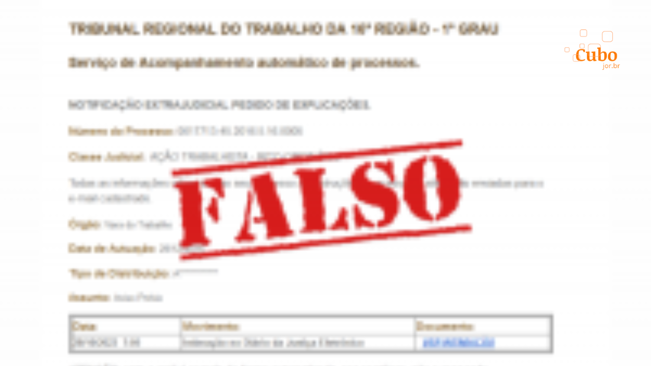 Alerta: TRT-MA adverte sobre e-mails falsos