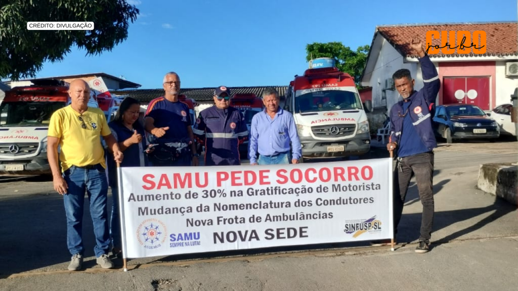 Profissionais do Samu protestam por melhores salários e condições de&nbsp;trabalho