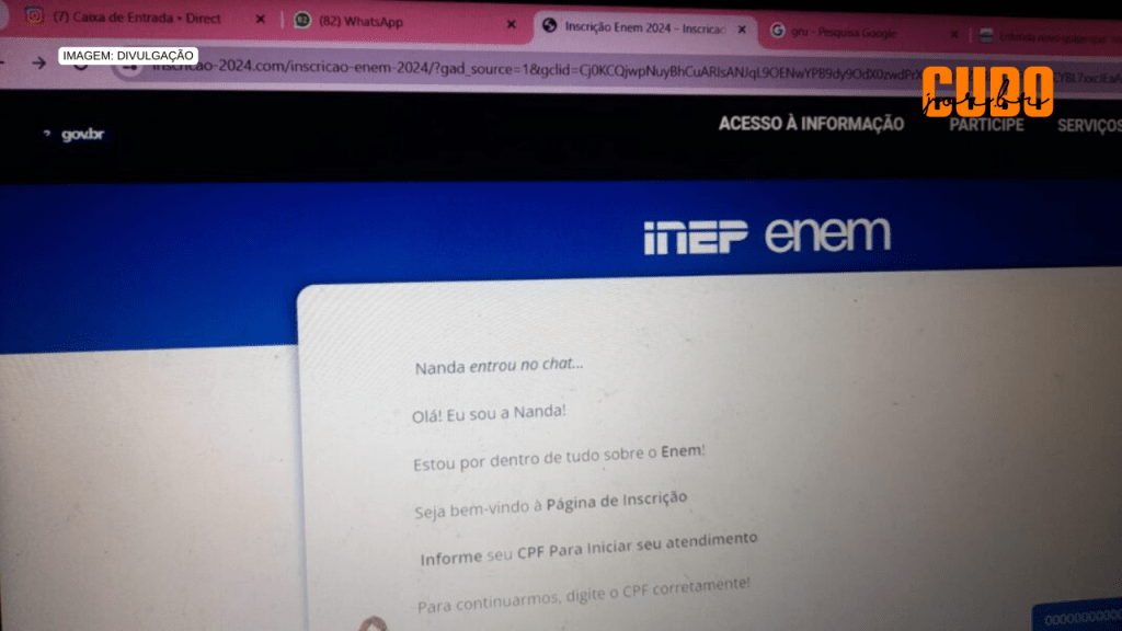 Site falso do Enem 2024 aplica golpe em participantes com boleto&nbsp;fraudulento
