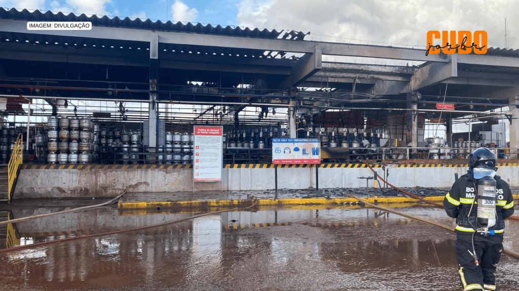 Princípio de incêndio na Distribuidora Nacional Gás Butano assusta moradores do Bairro&nbsp;Fumacê