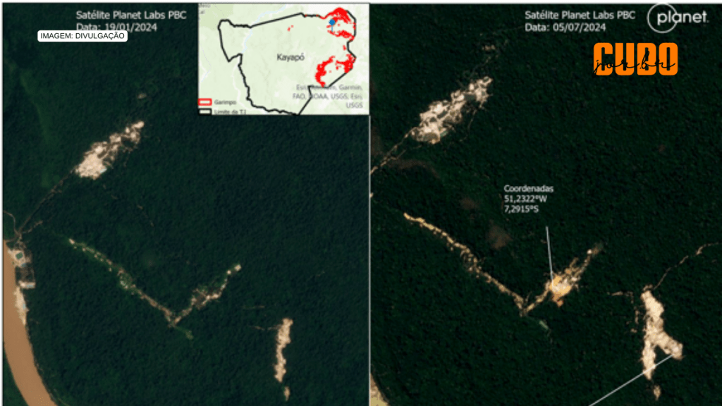 Garimpo devastou 584 campos de futebol em apenas três Terras Indígenas da Amazônia no primeiro semestre de&nbsp;2024