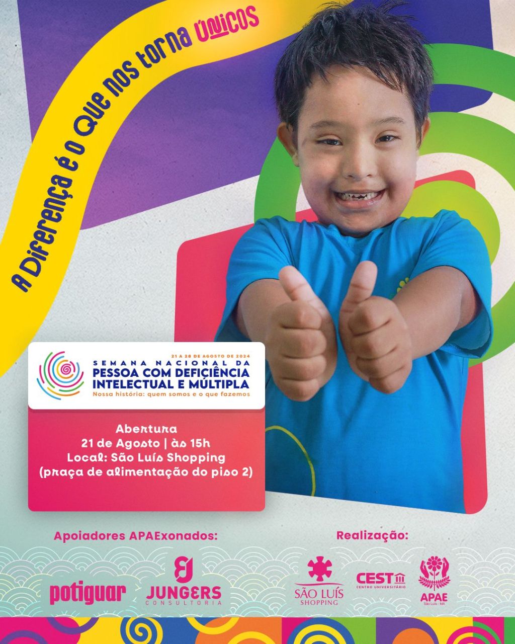 APAE de São Luís Comemora Semana Nacional da Pessoa com Deficiência Intelectual e Múltipla de 21 a 28 de&nbsp;Agosto