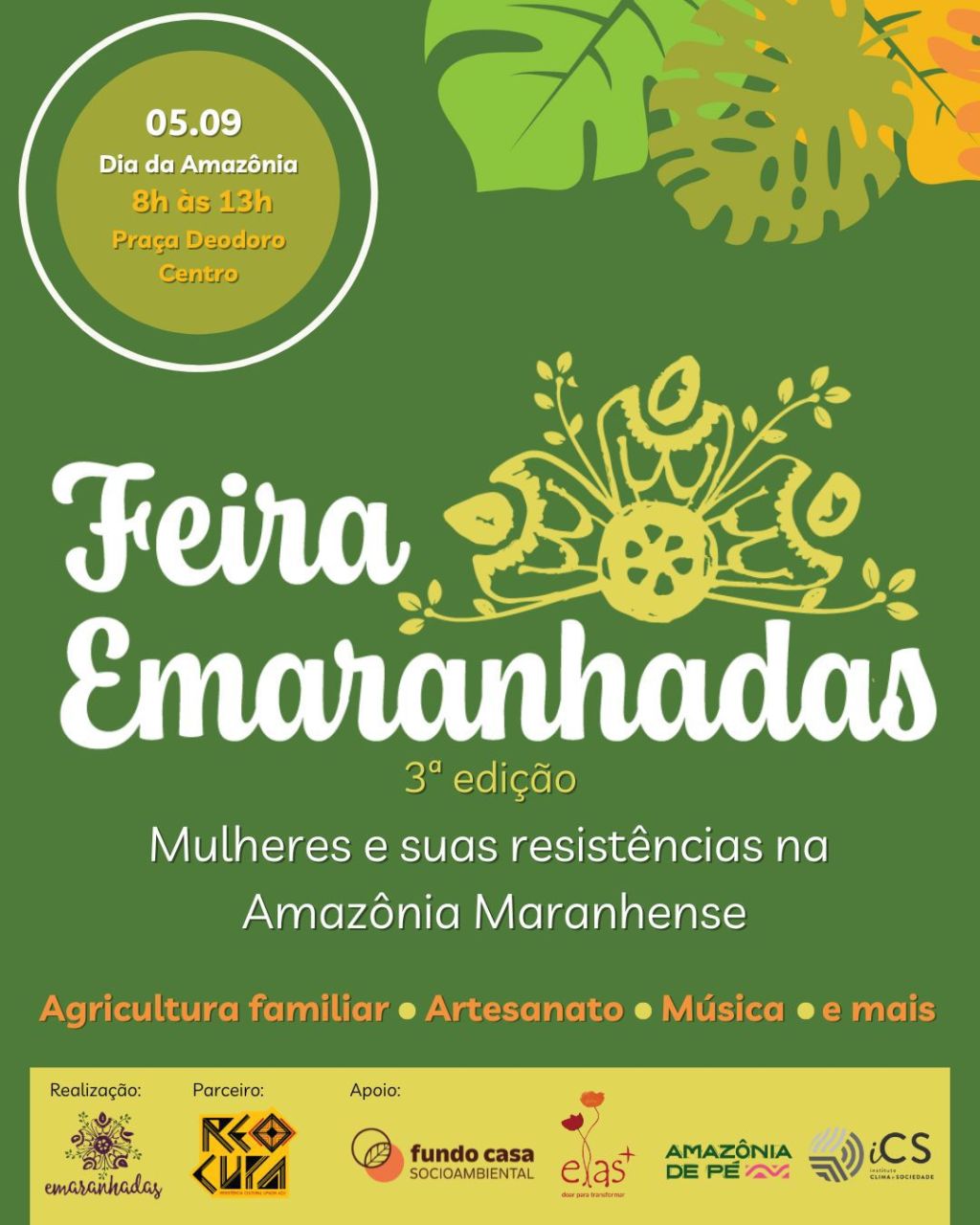 3ª Feira Emaranhadas celebra Dia da Amazônia e a resistência das mulheres na Amazônia&nbsp;maranhense