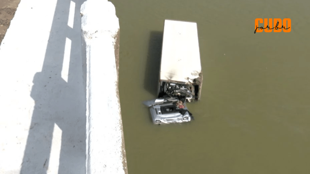 Carreta despenca de ponte na BR-316 e motorista é salvo por&nbsp;indígenas