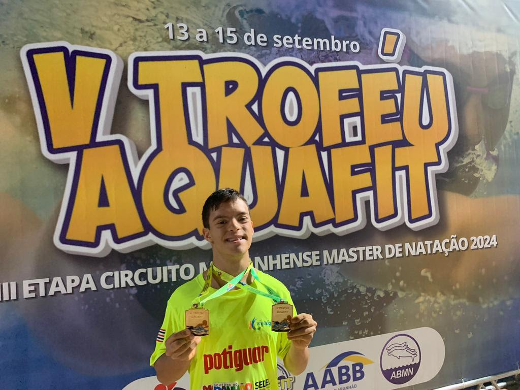 Davi Hermes conquista duas medalhas de ouro no Torneio Aquafit, em São&nbsp;Luís