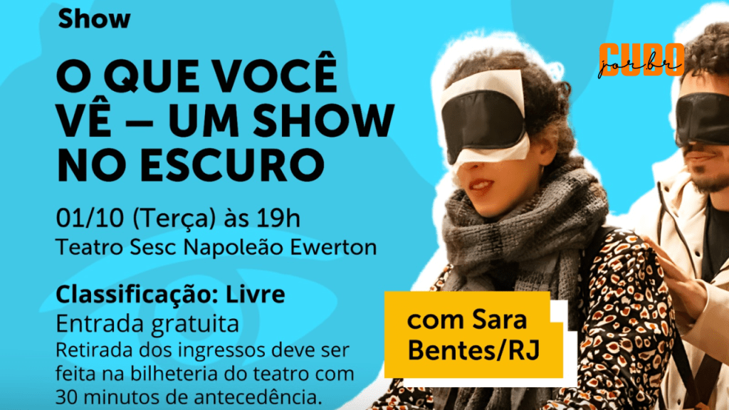 Show “O que você vê” com Sara Bentes acontece nesta terça no Teatro Sesc Napoleão&nbsp;Ewerton