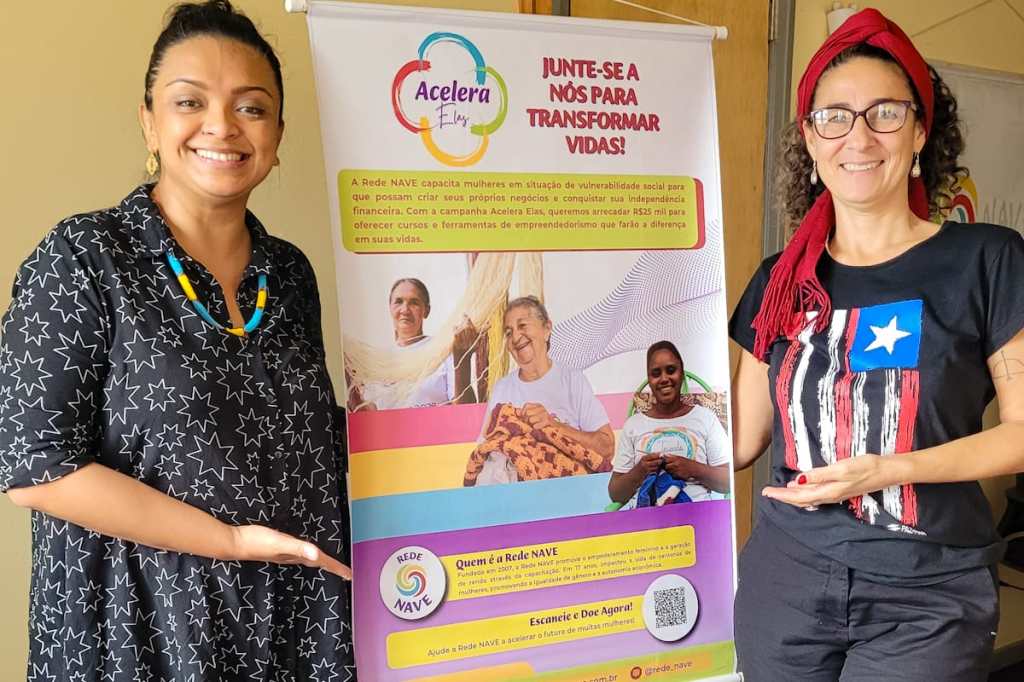 Com foco na capacitação de 10 mulheres para o mercado de trabalho, Rede Nave lança a campanha de crowdfunding “Acelera&nbsp;Elas”