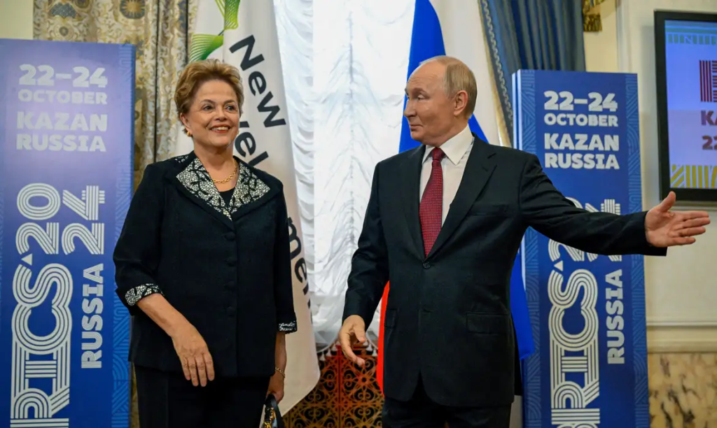 Dilma Rousseff é reeleita para presidir o Banco do Brics com apoio de&nbsp;Putin