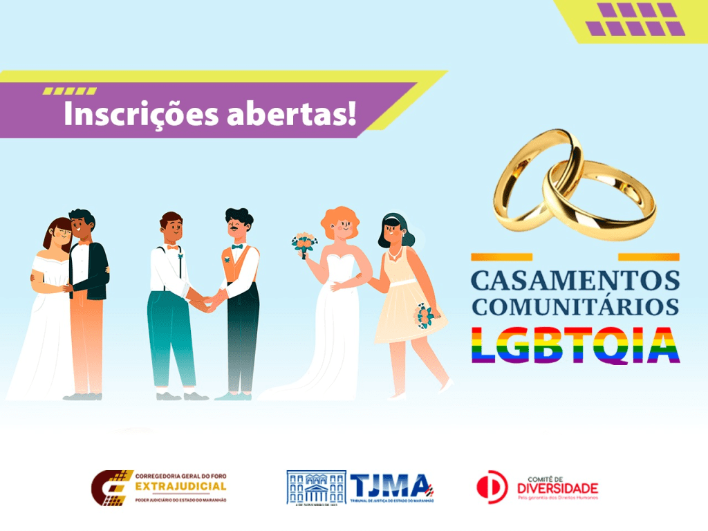 Casamento comunitário LGBTQIA+ no Maranhão tem inscrições prorrogadas até 22 de&nbsp;maio