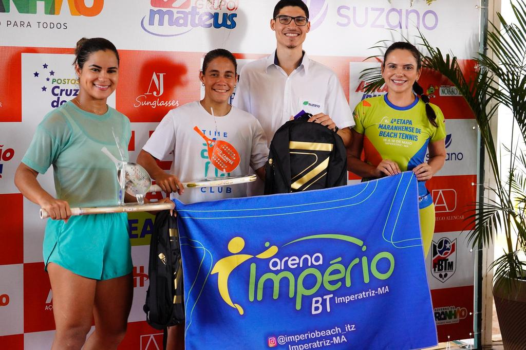 Definidos os campeões da quarta etapa do Maranhense Oficial de Beach Tennis, em Imperatriz
