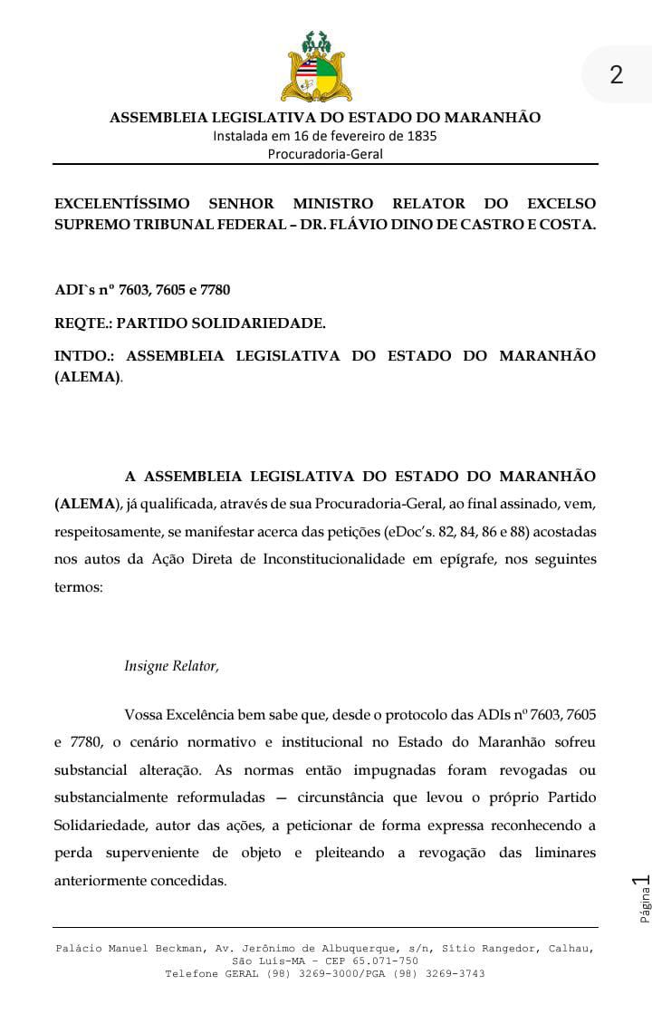 Assembleia do Maranhão pressiona STF para destravar nomeações no TCE