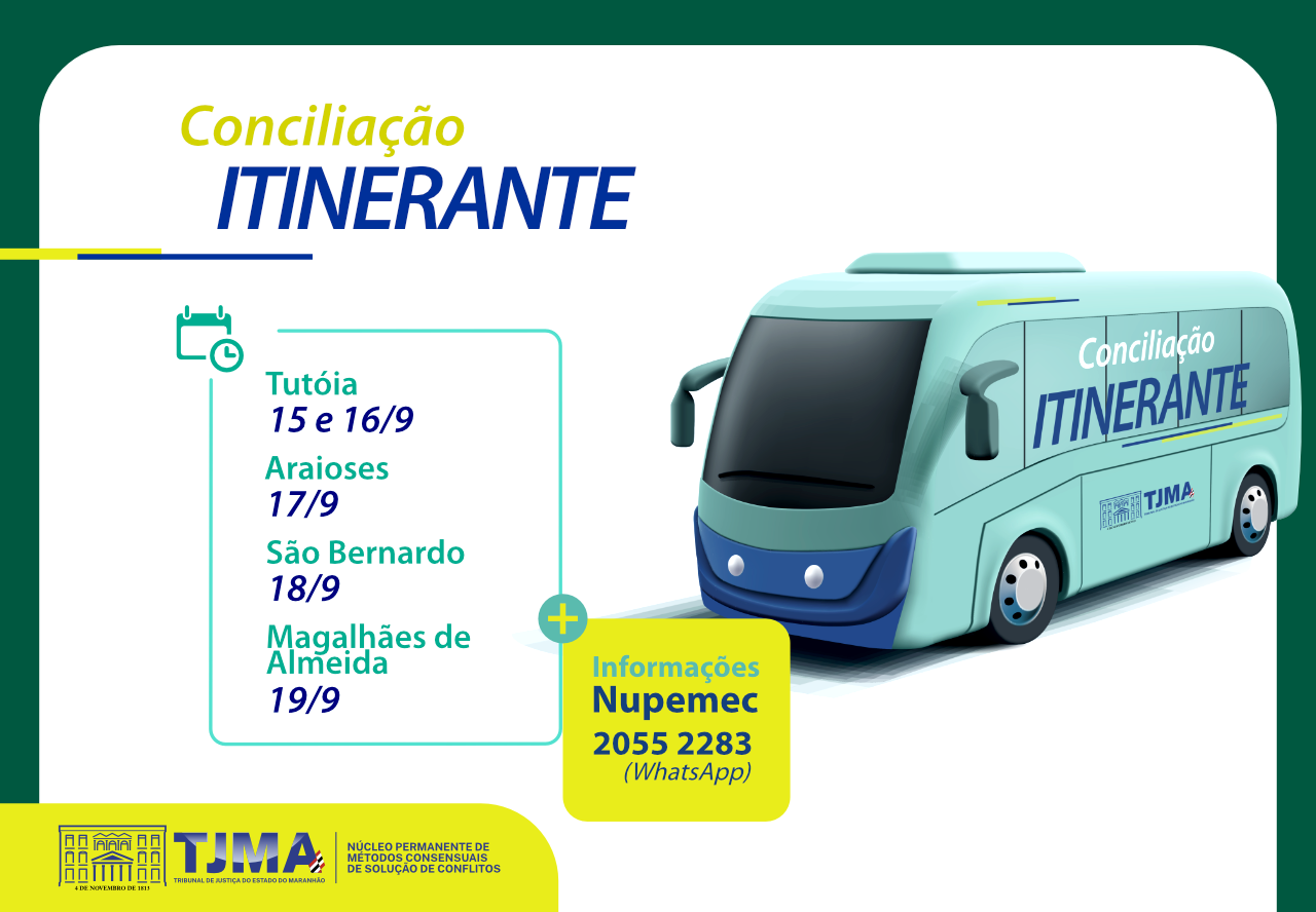 Ônibus do TJMA vai atender a população de Tutóia, Araioses, São Bernardo e Magalhães de Almeida