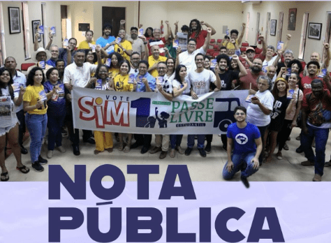 Entidades acusam Câmara de excluir movimento histórico de comissão do passe&nbsp;livre