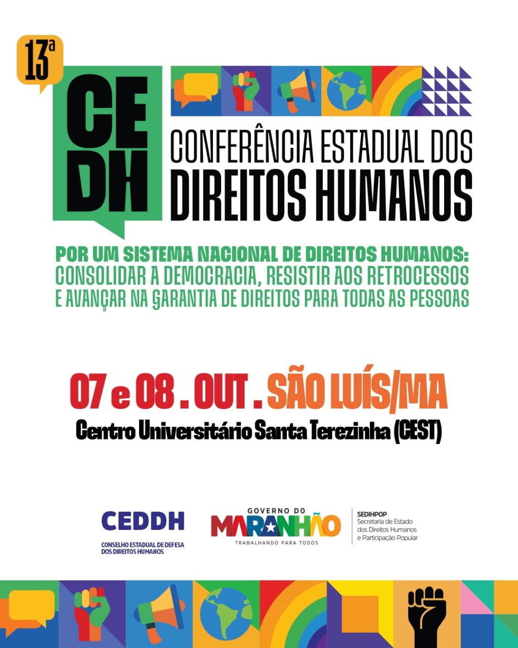 Maranhão realizará debate para construção de políticas públicas na 13ª Conferência Estadual dos Direitos&nbsp;Humanos