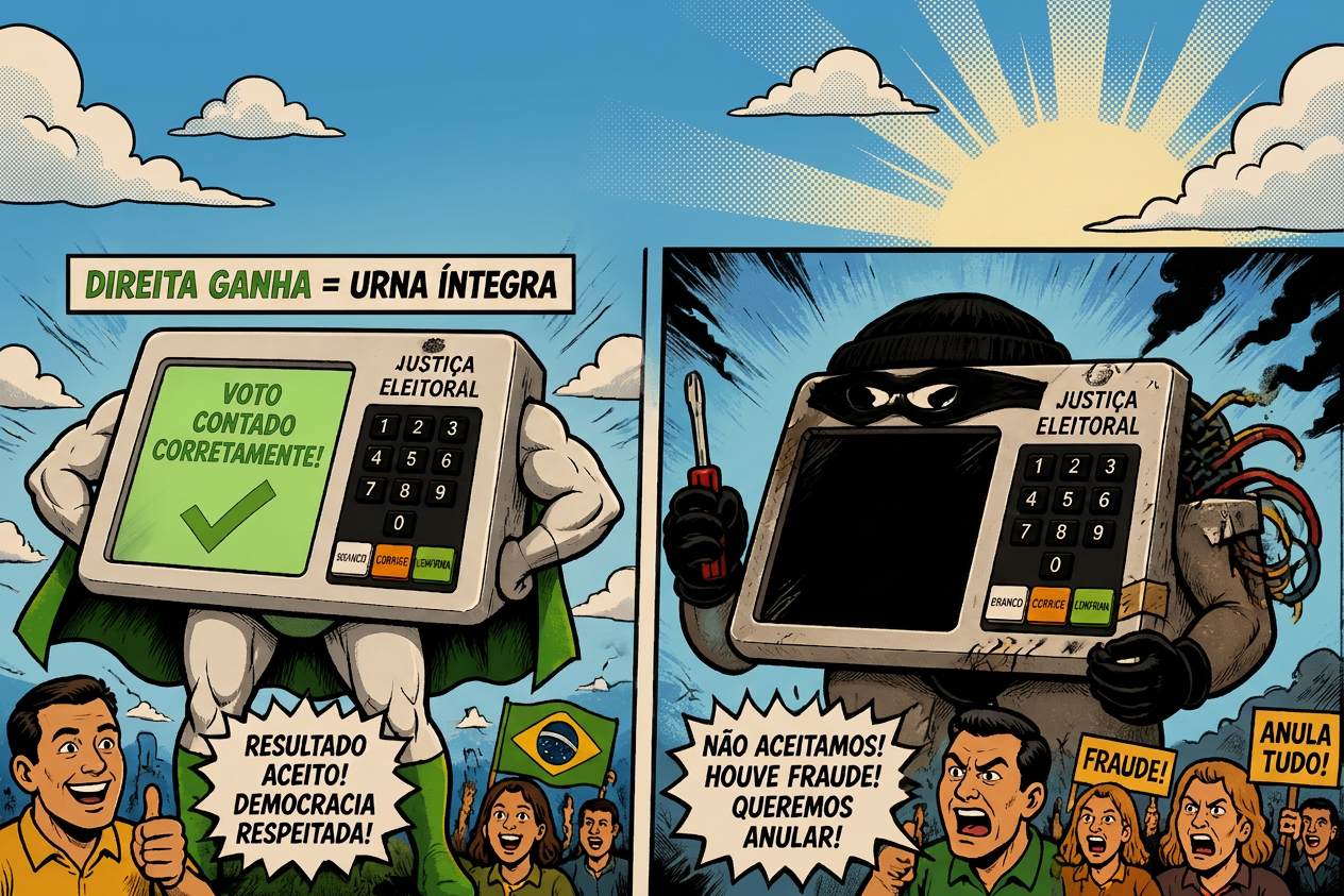 Urna só é fraudada quando a direita perde