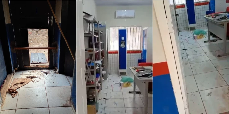 Escola recém-reformada em Nina Rodrigues é alvo de vandalismo e furto; três menores são conduzidos à delegacia